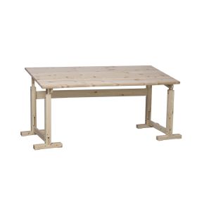 Skrivebord i ubehandlet fyr (L180 cm.)