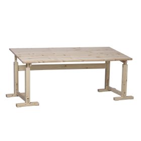 Skrivebord i ubehandlet fyr (L210 cm.)