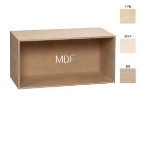 KUBIK Træ 70x35 cm. - halv reolkasse - 1 rum