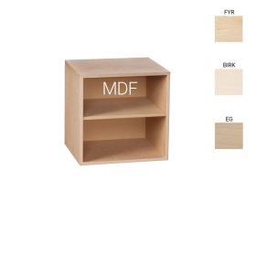 KUBIK Træ 35x35 cm. - kvart reolkasse - 2 rum